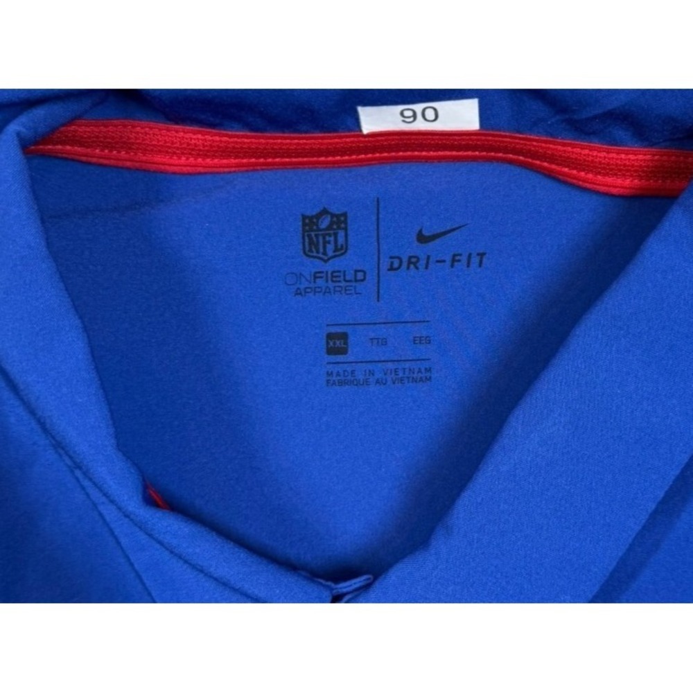 Nike NFL Blue New York Giants Sideline Elite Performance Polo Shirt Size XXL - Picture 3 of 6